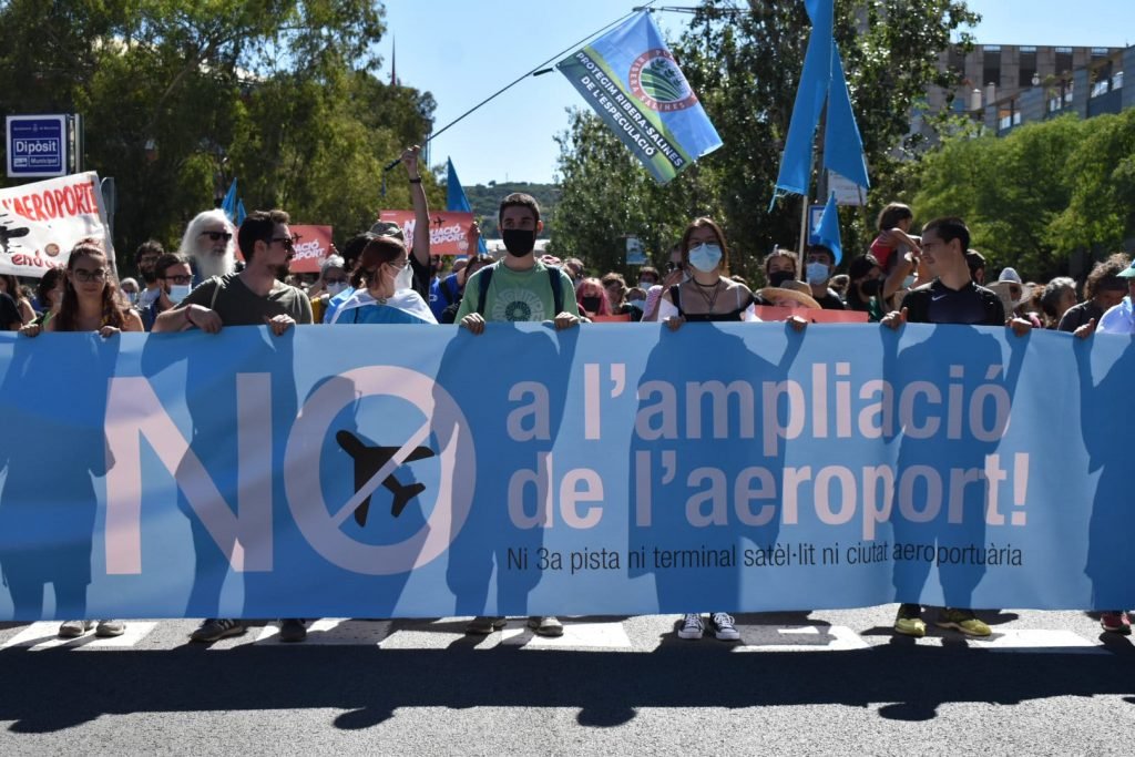 Protesto contra ampliação do aeroporto El Prat